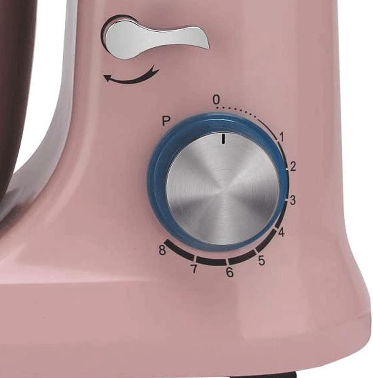 Alt view image 9 of 18 - Frigidaire 4.5 Liter Retro Stand Mixer with 8 Speeds, Pink ESTM020-PINK