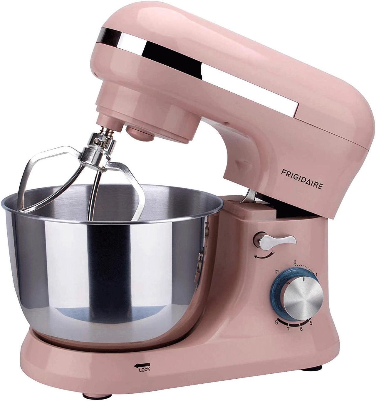Alt view image 6 of 18 - Frigidaire 4.5 Liter Retro Stand Mixer with 8 Speeds, Pink ESTM020-PINK