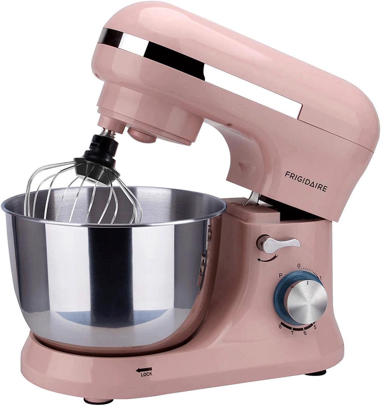 Alt view image 7 of 18 - Frigidaire 4.5 Liter Retro Stand Mixer with 8 Speeds, Pink ESTM020-PINK