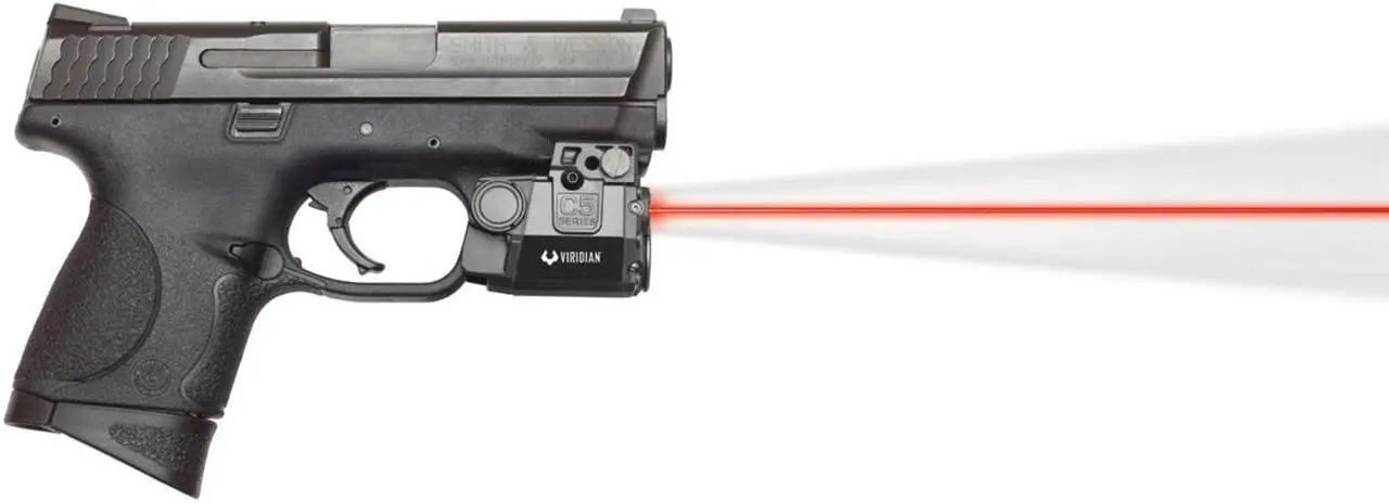 Alt view image 2 of 5 - Viridian C5L 1 Mile Range Handgun Laser Sight and Tactical Gun Light w/ Holster