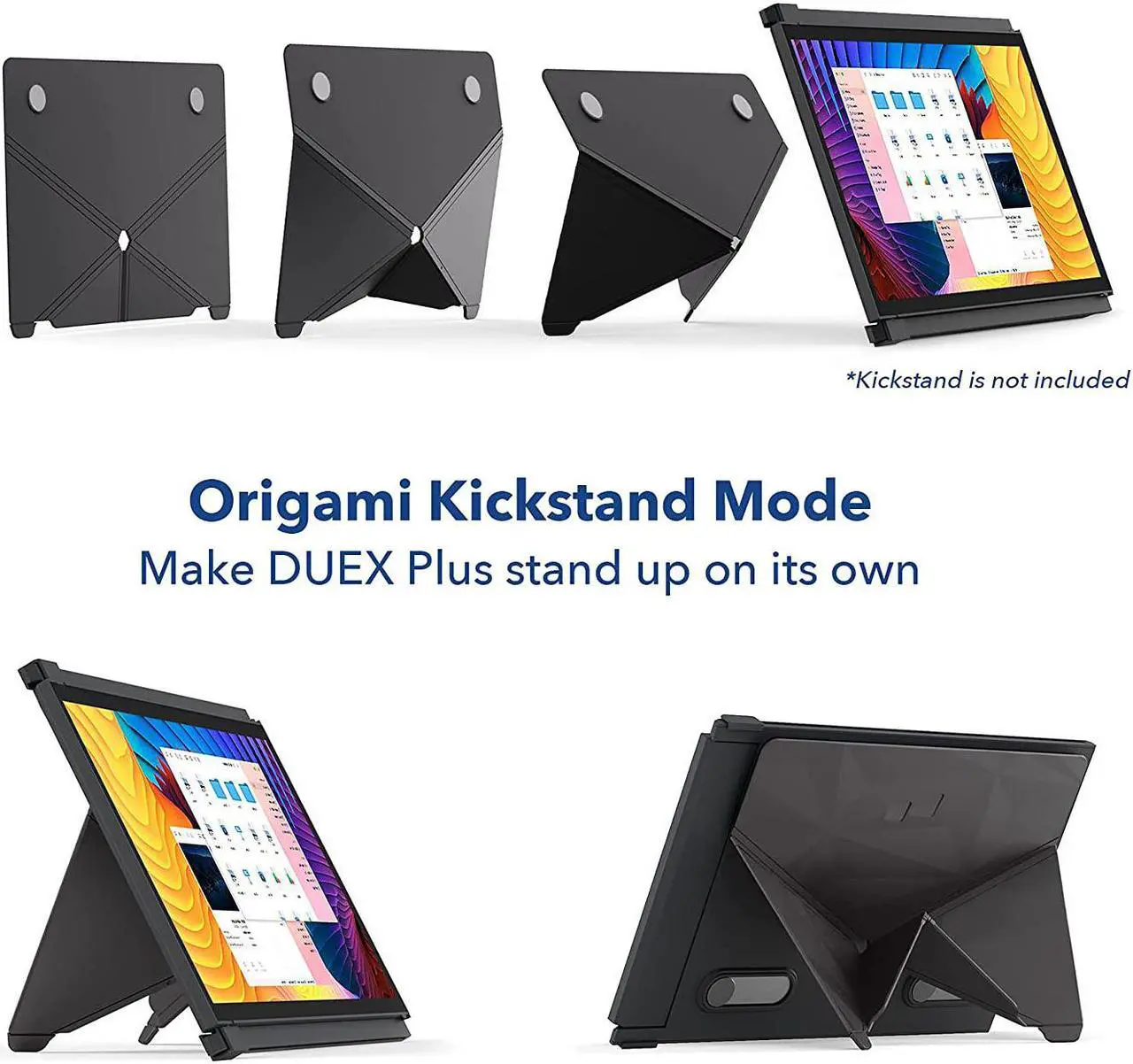 Alt view image 9 of 20 - Mobile Pixels DUEX Plus 13.3" 16:9 FHD Portable Laptop LCD Monitor, Deep Gray