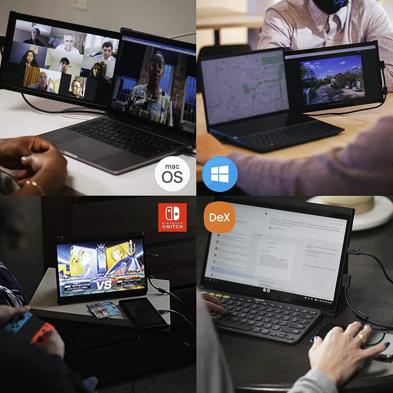 Alt view image 11 of 20 - Mobile Pixels DUEX Plus 13.3" 16:9 FHD Portable Laptop LCD Monitor, Deep Gray