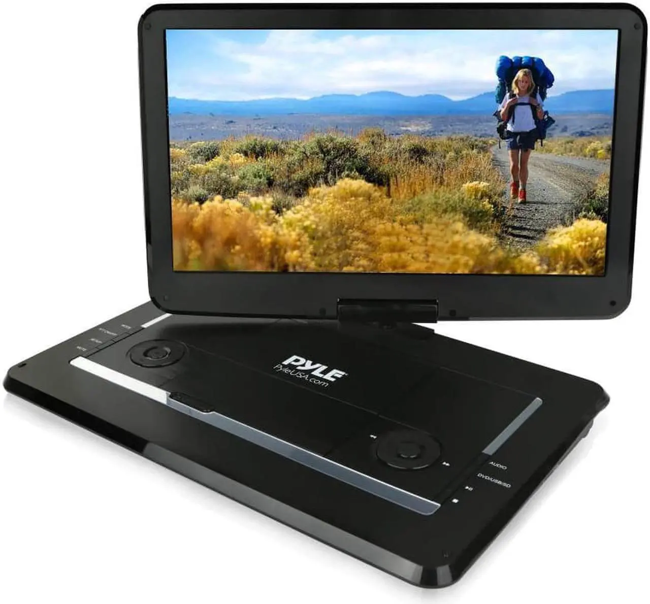 Alt view image 6 of 11 - Pyle PDV156BK 17.8" Portable Multimedia Disc Player,15.6" Display HD Widescreen Display, Built-in Rechargeable Battery, USB/SD Card Memory Readers