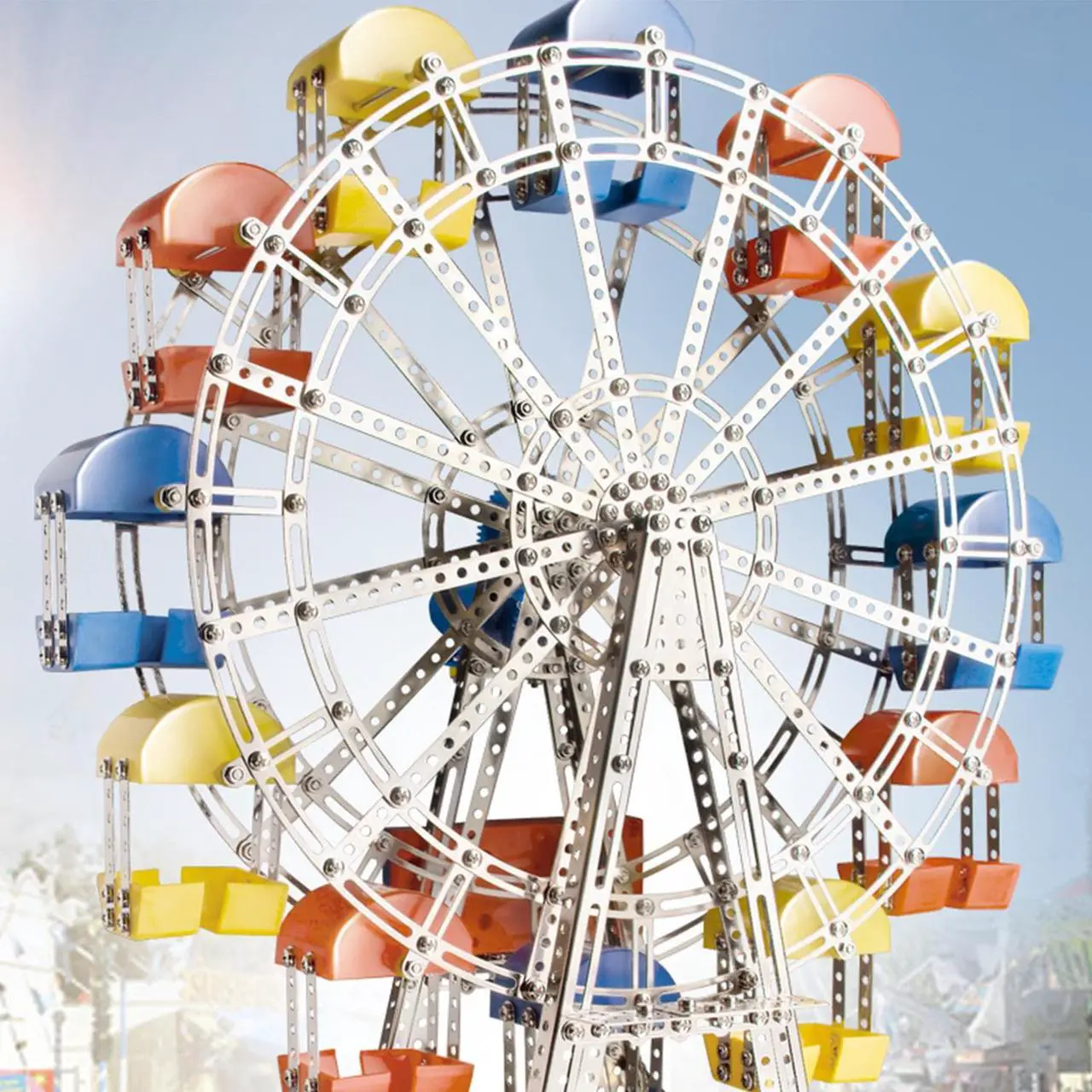 Alt view image 5 of 7 - Eitech 23 Inch Ferris Wheel Construction Set, Battery Operated Kids STEM Toy