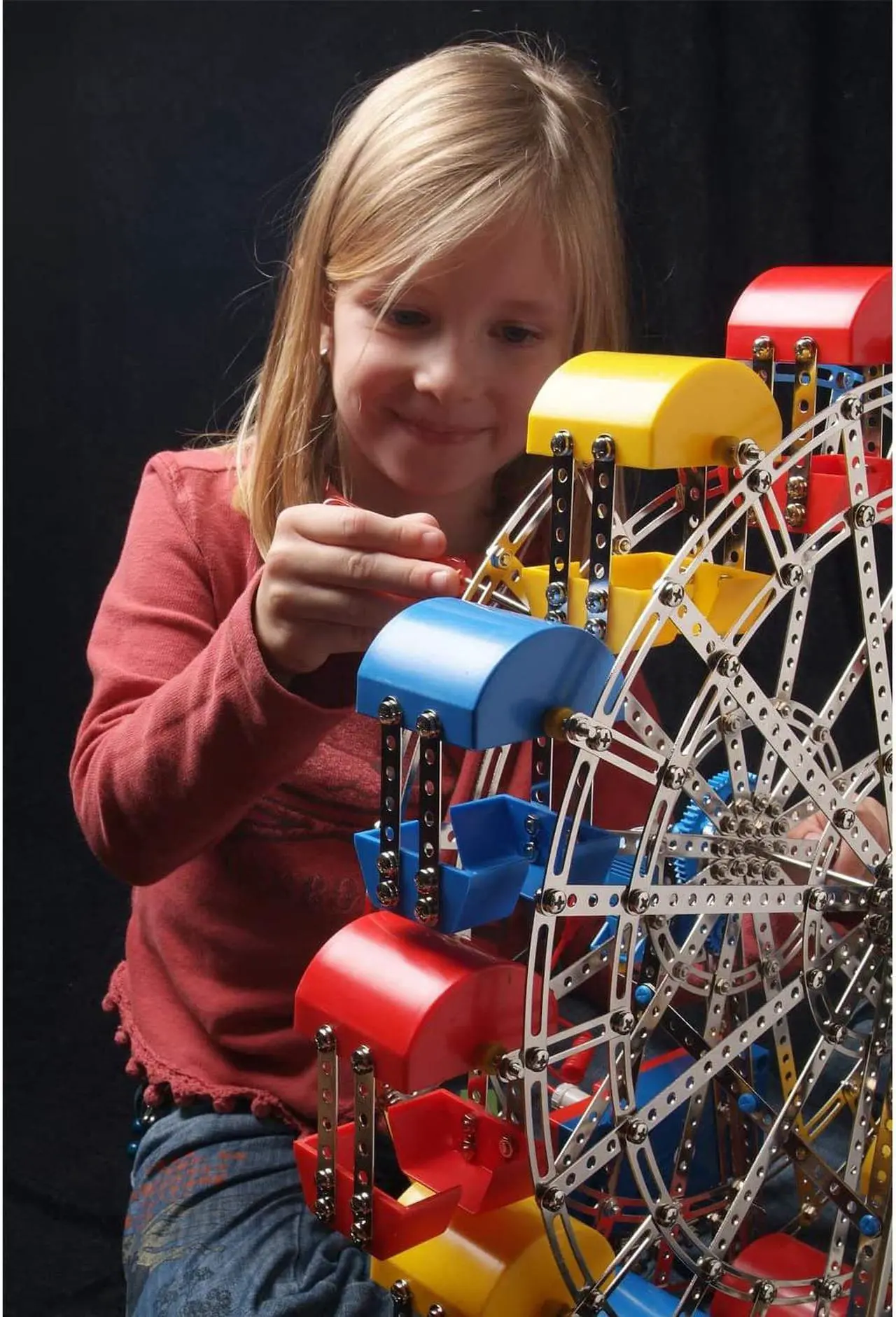Alt view image 6 of 7 - Eitech 23 Inch Ferris Wheel Construction Set, Battery Operated Kids STEM Toy
