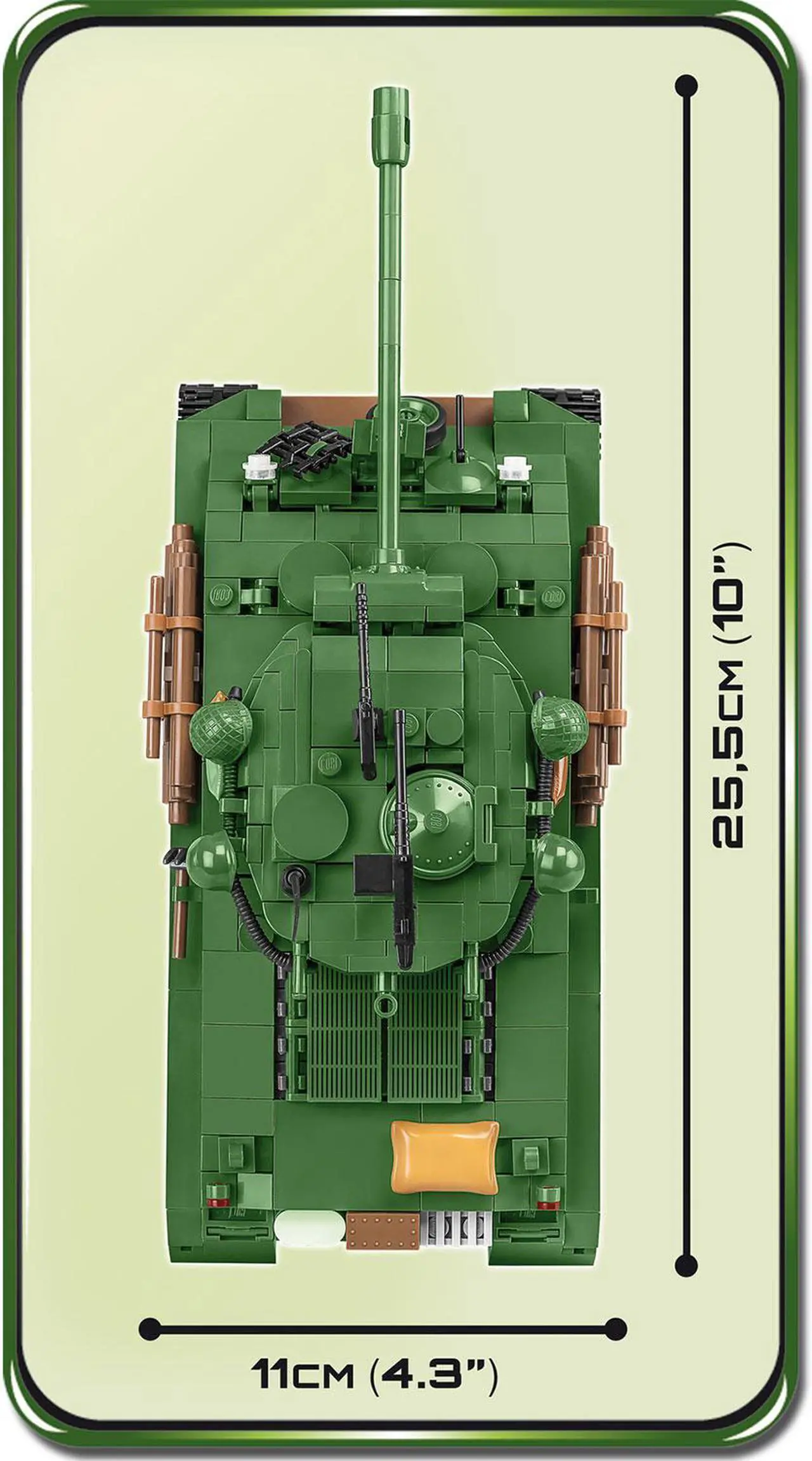 Alt view image 4 of 14 - COBI US Small Army M4A3E8 Sherman Tank Easy Eight M4A3 Model Building Block Set 2533