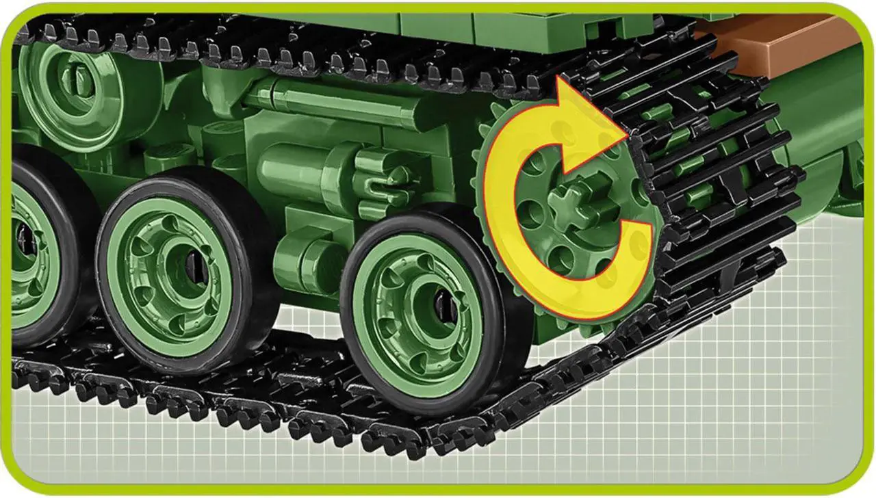 Alt view image 6 of 14 - COBI US Small Army M4A3E8 Sherman Tank Easy Eight M4A3 Model Building Block Set 2533