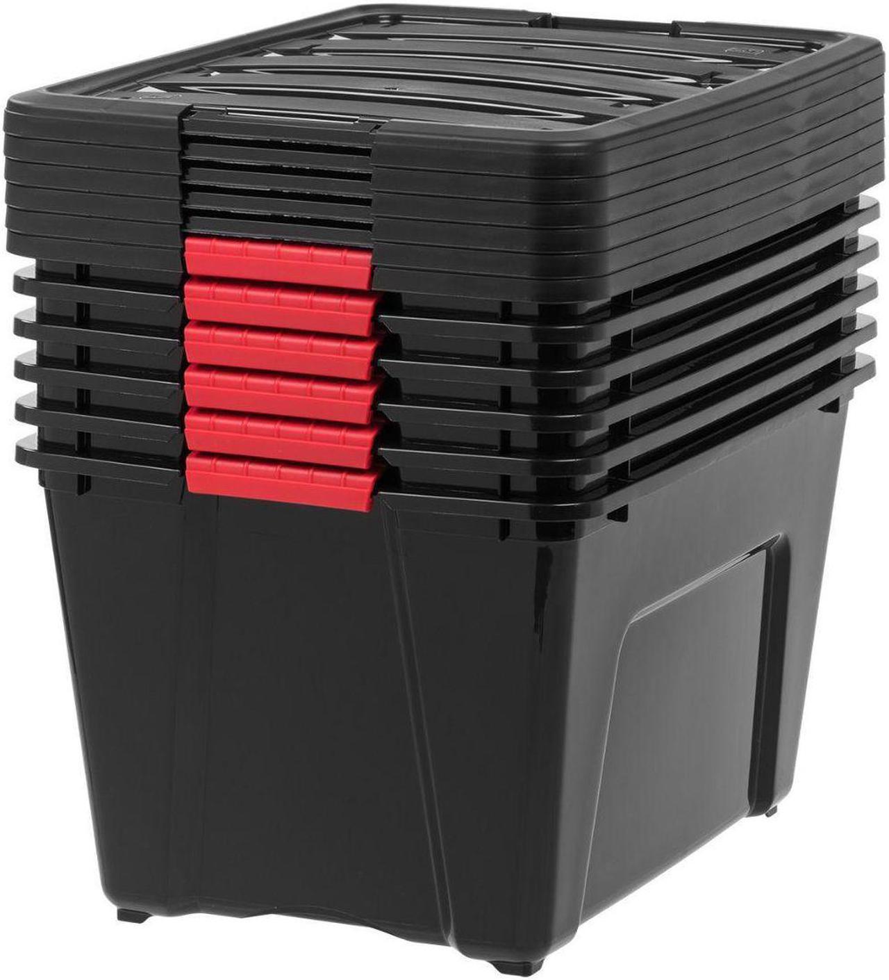 Alt view image 3 of 11 - IRIS 53 Quart Stack and Pull Storage Container Box Bin System w/ Lids, (6 Count)