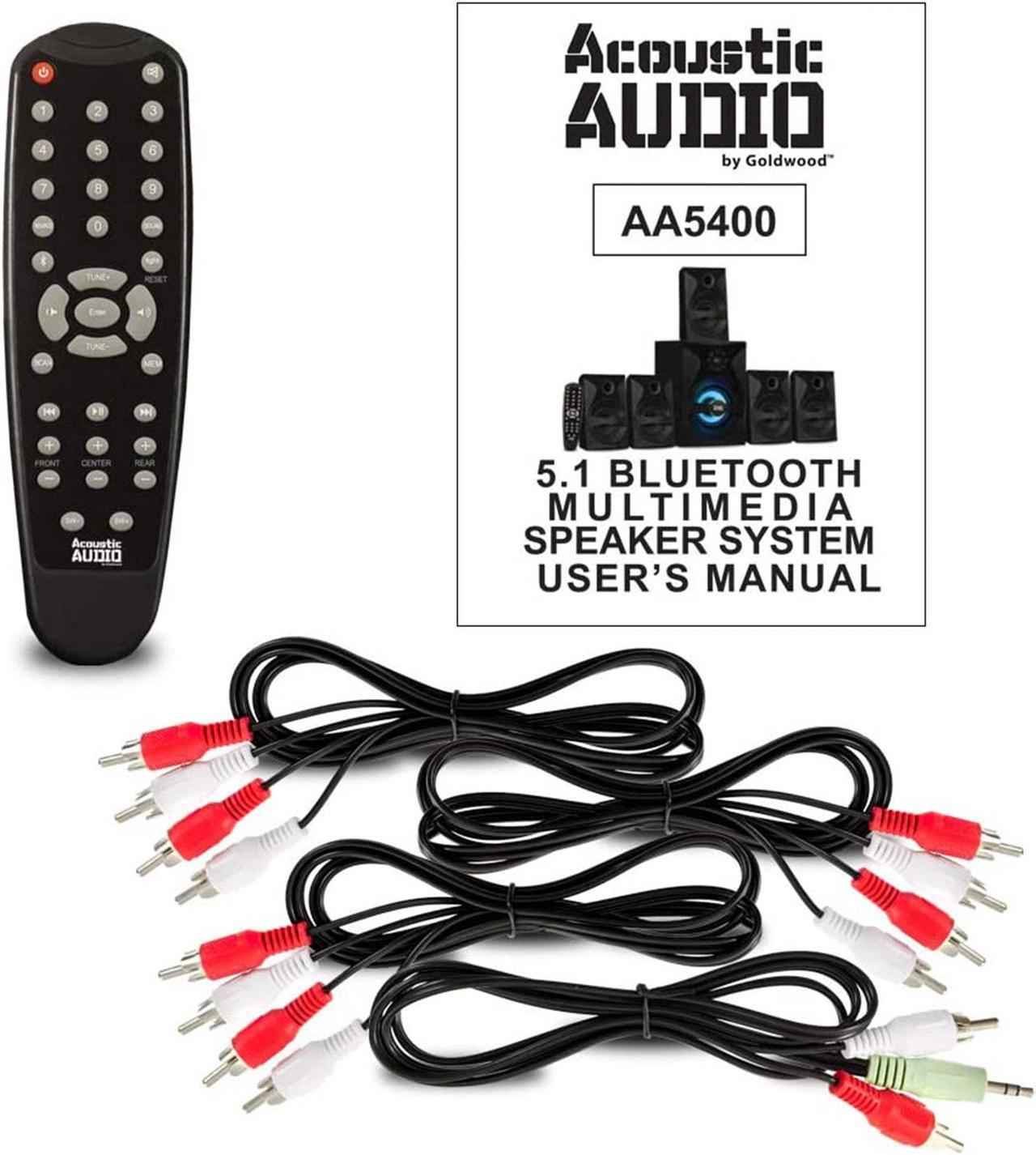 Alt view image 7 of 15 - Acoustic Audio by Goldwood AA5400 6 Piece Surround Sound System Set Home Theater