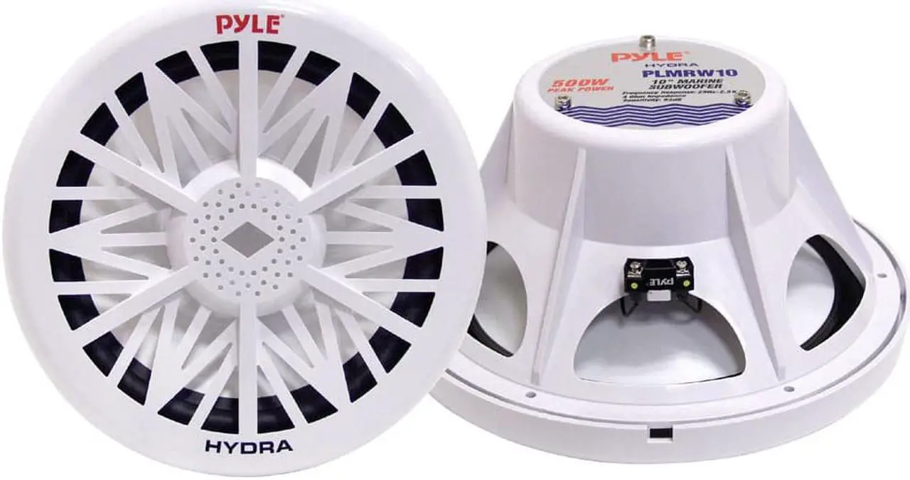 Alt view image 4 of 11 - Pyle PLMRW10 10 in. 500 Watt White 4 Ohm Marine Subwoofer