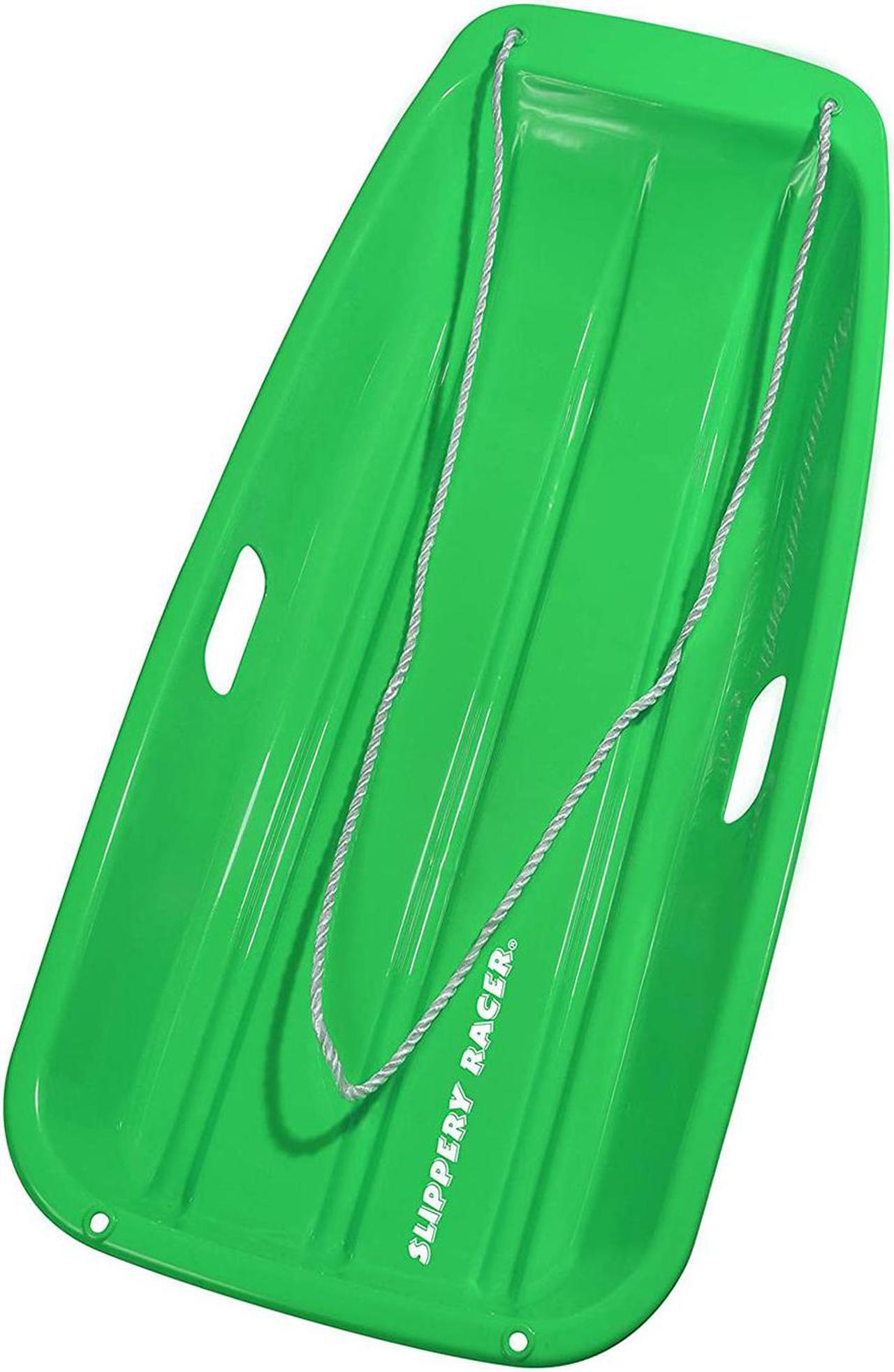 Alt view image 2 of 7 - Slippery Racer Downhill Sprinter Winter Toboggan Snow Sled, Red & Green (2 Pack)
