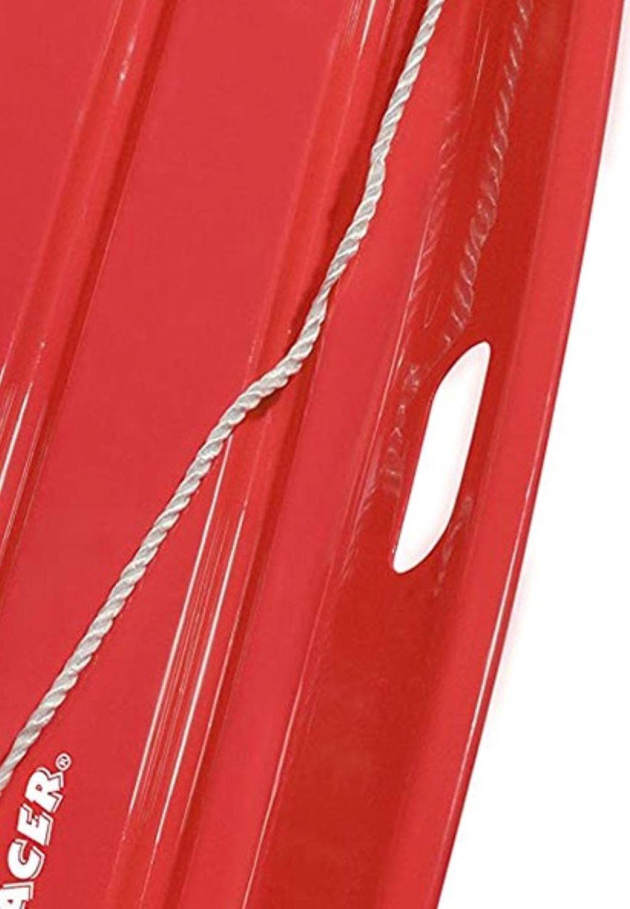 Alt view image 7 of 7 - Slippery Racer Downhill Sprinter Winter Toboggan Snow Sled, Red & Green (2 Pack)