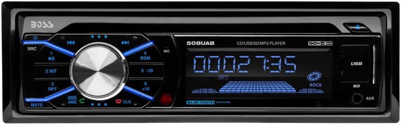 Alt view image 6 of 20 - Boss Audio Systems 508UAB Single-DIN In-Dash CD AM/FM/MP3 Receiver (with Bluetooth(R))