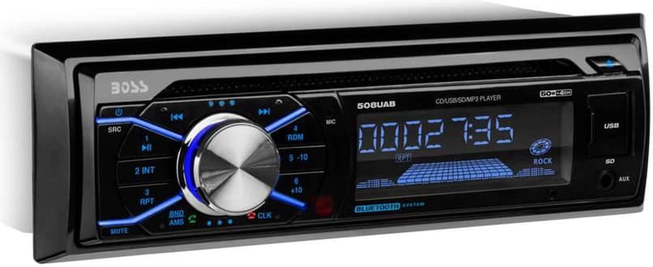 Alt view image 7 of 20 - Boss Audio Systems 508UAB Single-DIN In-Dash CD AM/FM/MP3 Receiver (with Bluetooth(R))