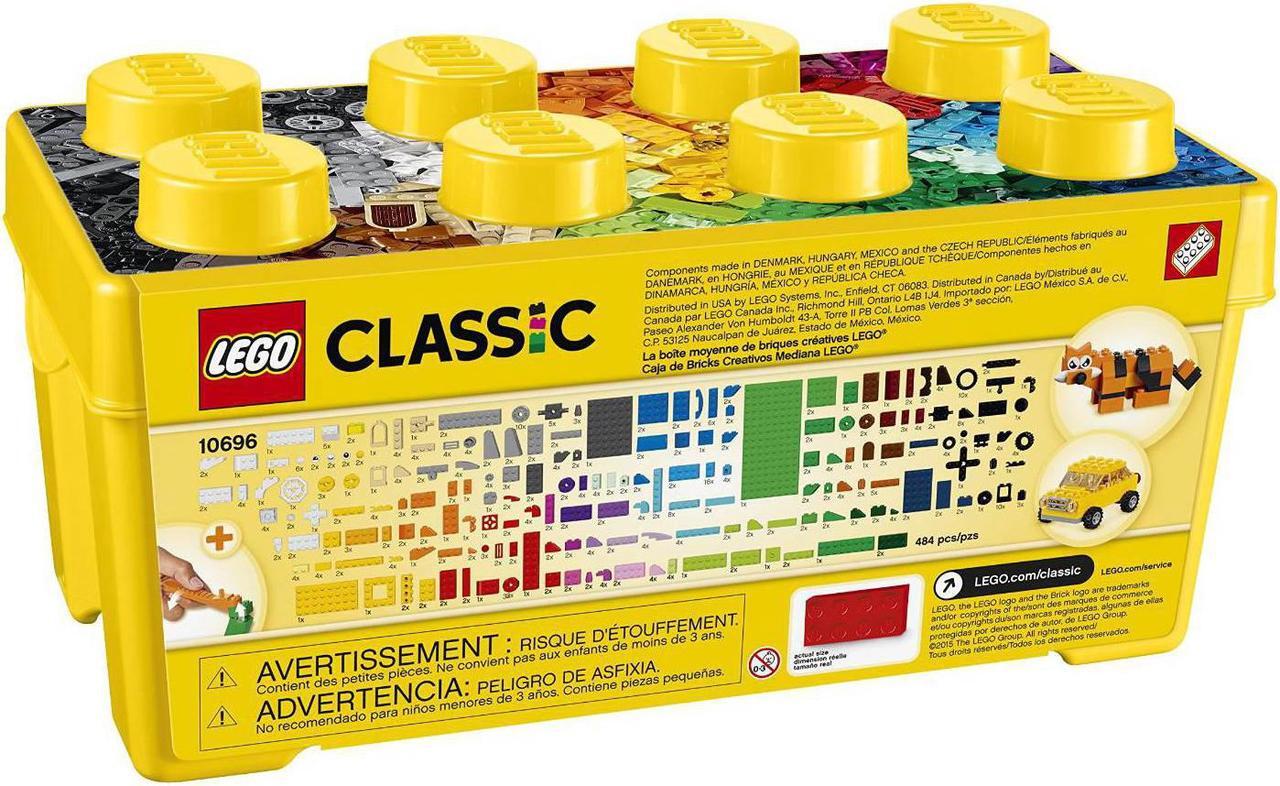 Alt view image 2 of 20 - LEGO Classic Medium Creative Bricks Kids 484 Piece Building Box Set | 10696