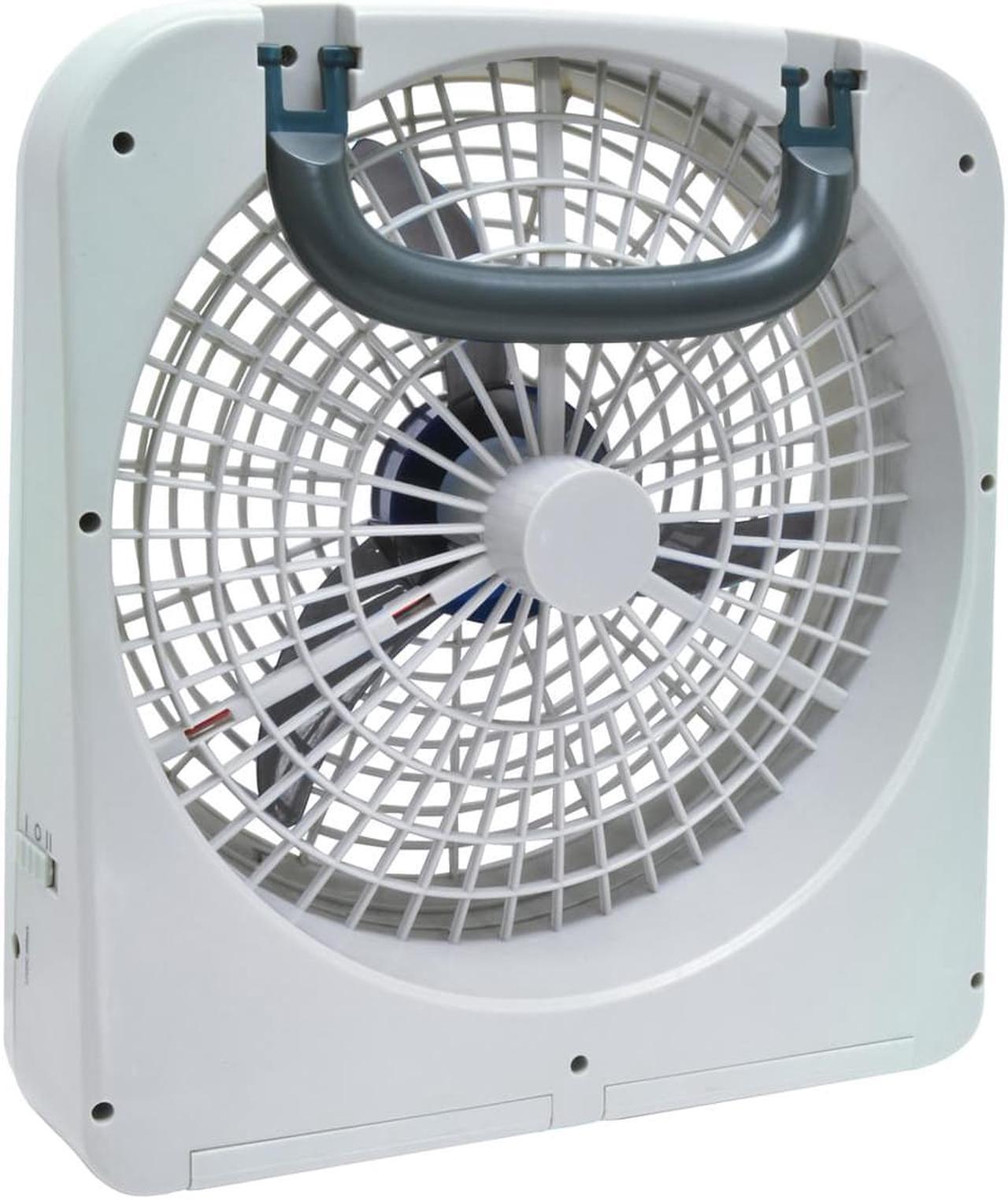 Alt view image 2 of 16 - RoadPro Dual Power 12 Volt Plug In Car and RV 10 Inch 2 Speed Portable Fan, Gray
