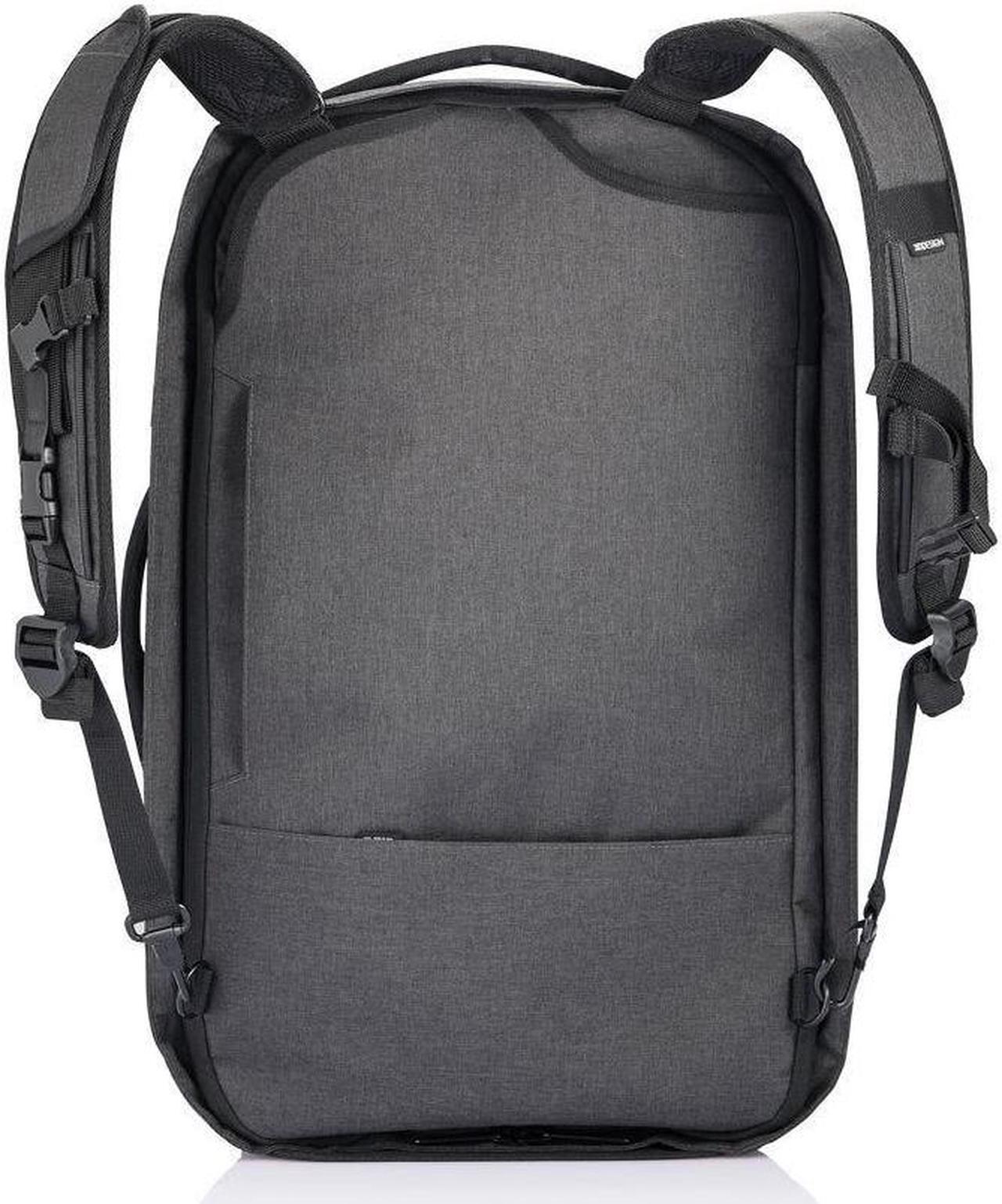 Alt view image 15 of 18 - XD Design Bobby Duffle 30L Carry-On Weekend Travel Anti-Theft Backpack Black