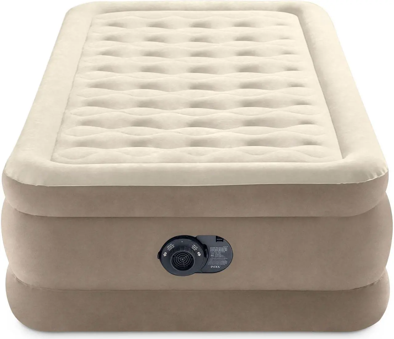 Alt view image 3 of 7 - Intex 64427ED Dura-Beam Deluxe Ultra Plush Air Mattress w/Built-in Pump, Twin