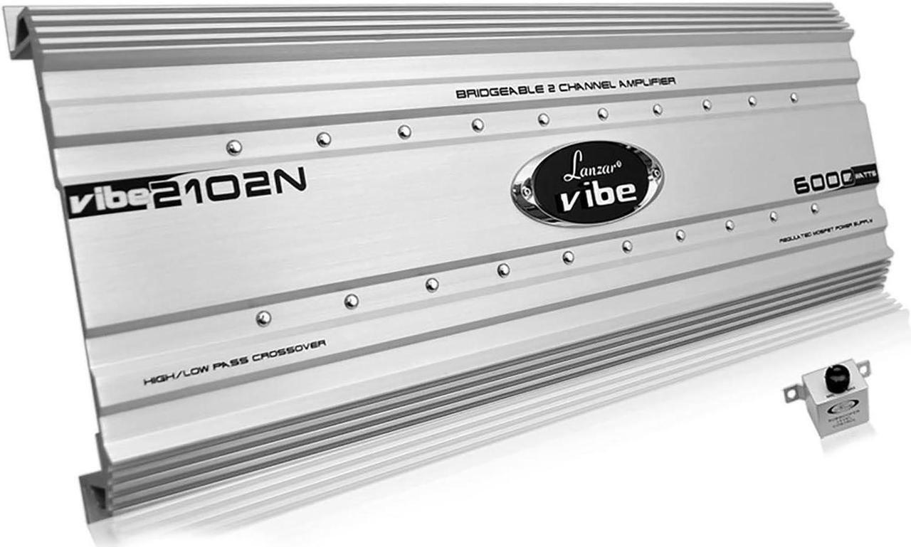 Main image of Lanzar Vibe 6000 Watt 2 Channel Bridgeable Full Car Stereo Mosfet Amplifier