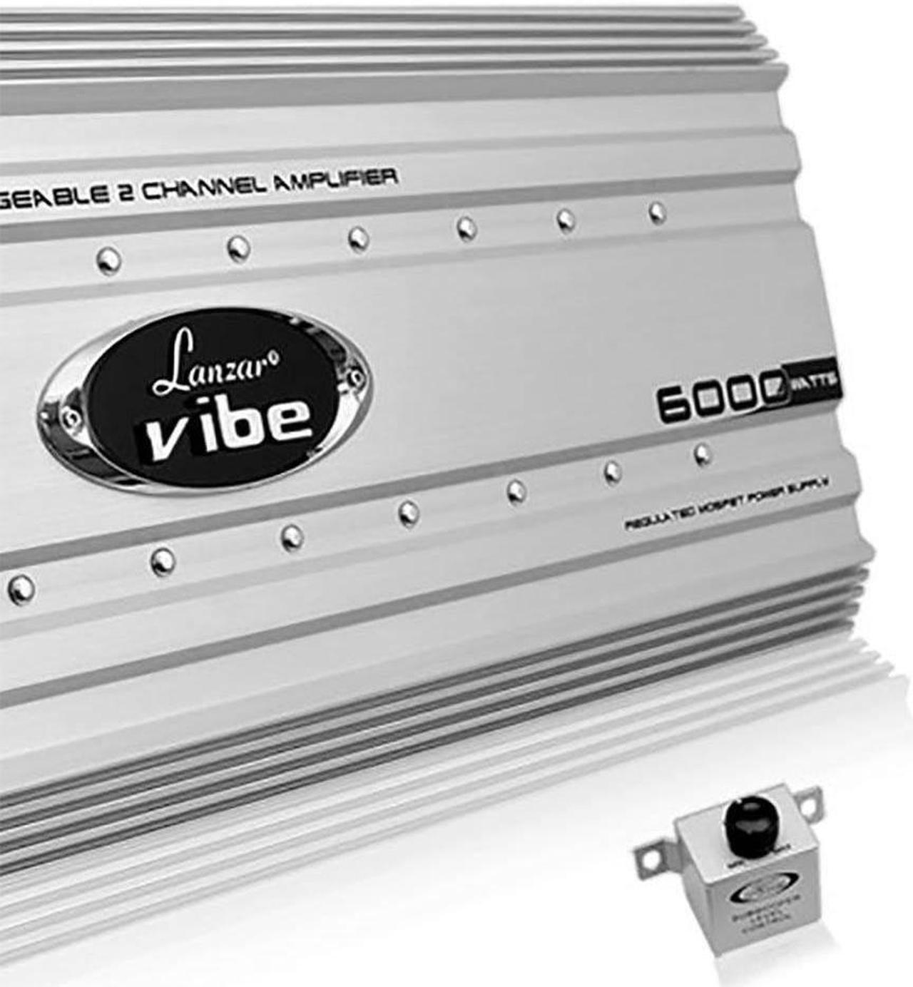 Alt view image 5 of 5 - Lanzar Vibe 6000 Watt 2 Channel Bridgeable Full Car Stereo Mosfet Amplifier