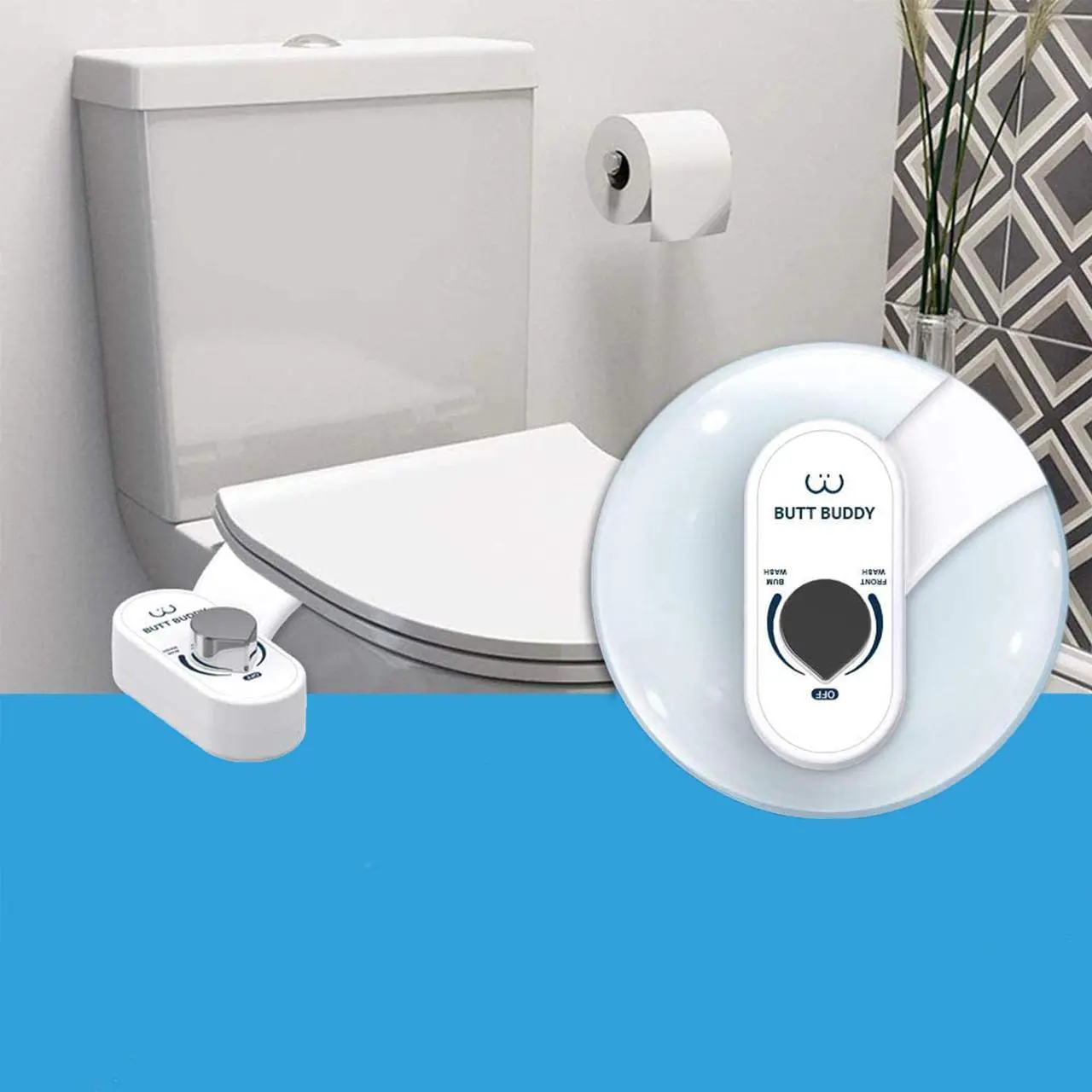 Alt view image 2 of 7 - BUTT BUDDY Duo Bidet Toilet Seat Attachment with Front Cleaning & Rear Bum Wash