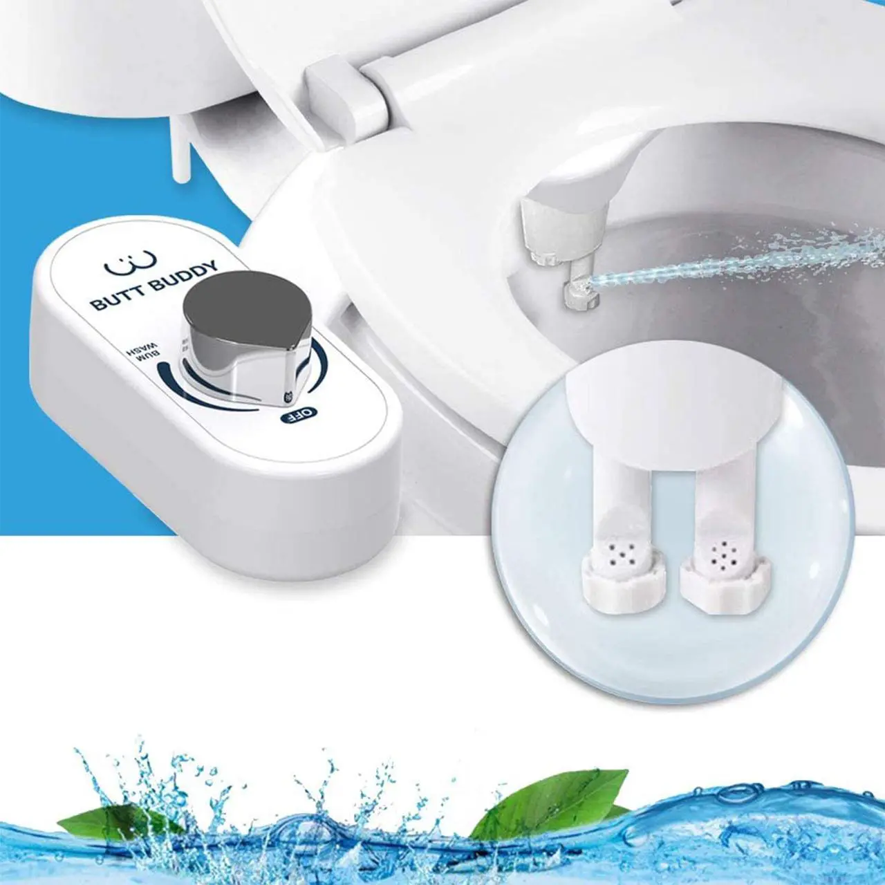 Alt view image 3 of 7 - BUTT BUDDY Duo Bidet Toilet Seat Attachment with Front Cleaning & Rear Bum Wash