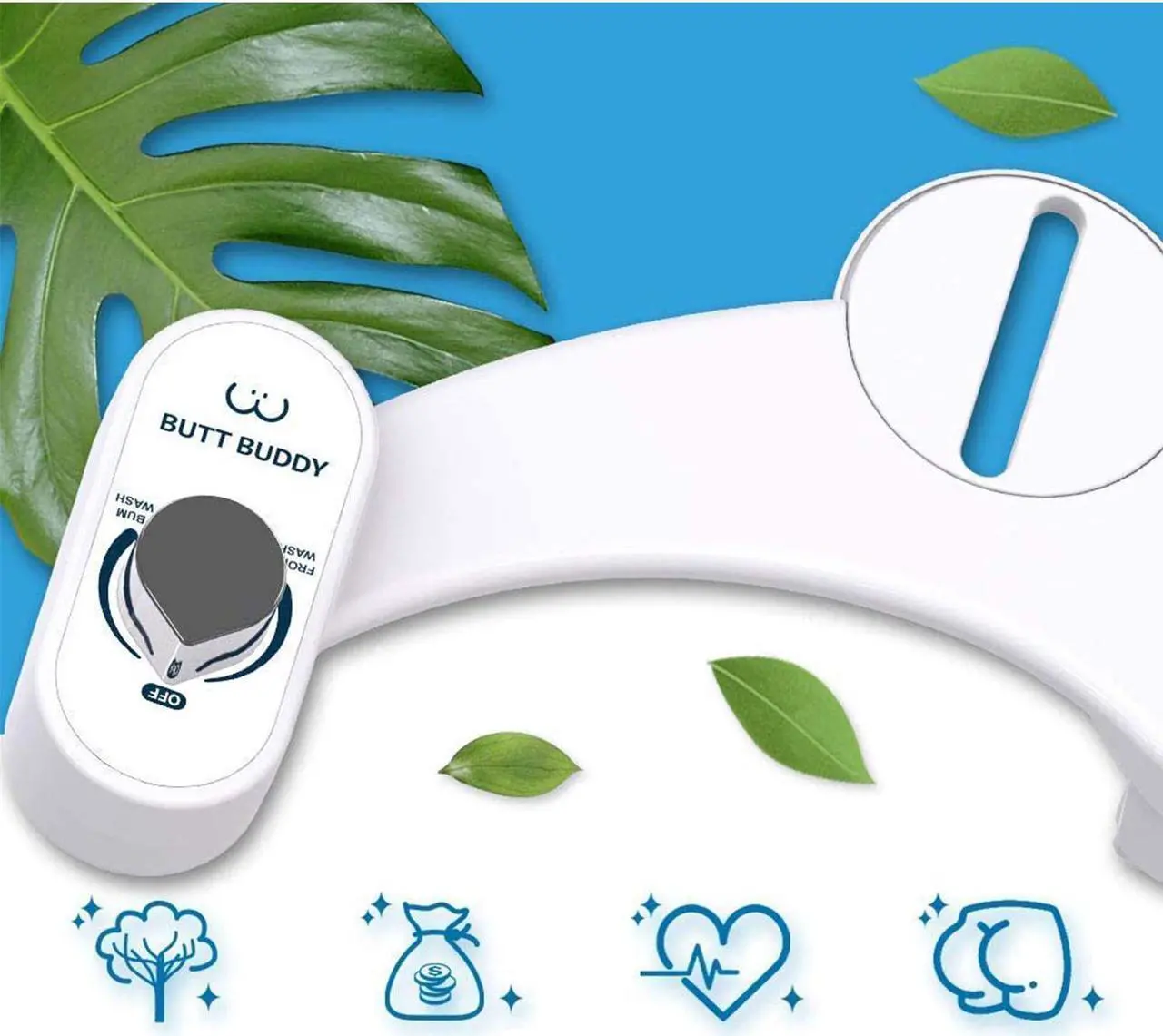 Alt view image 7 of 7 - BUTT BUDDY Duo Bidet Toilet Seat Attachment with Front Cleaning & Rear Bum Wash