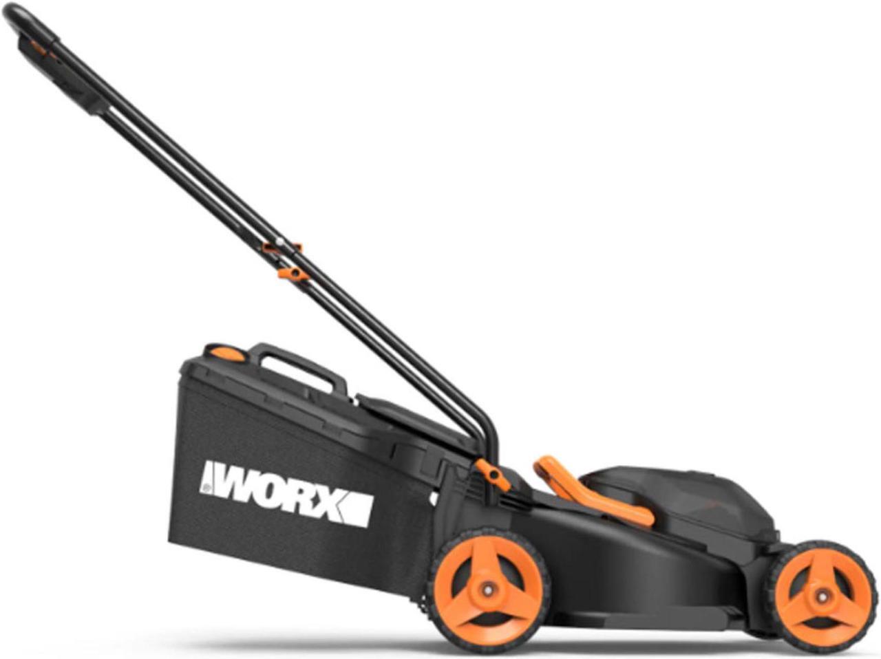 Alt view image 13 of 17 - WORX - WG779 - Worx WG779 40V 14 Inch Power Share Cordless Intellicut Mulching Lawn Mower Kit