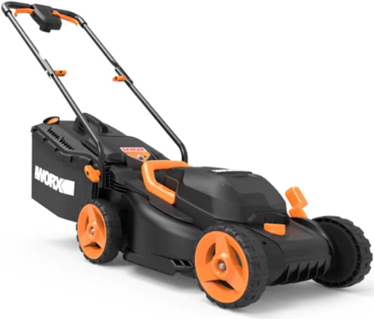 Alt view image 12 of 17 - WORX - WG779 - Worx WG779 40V 14 Inch Power Share Cordless Intellicut Mulching Lawn Mower Kit
