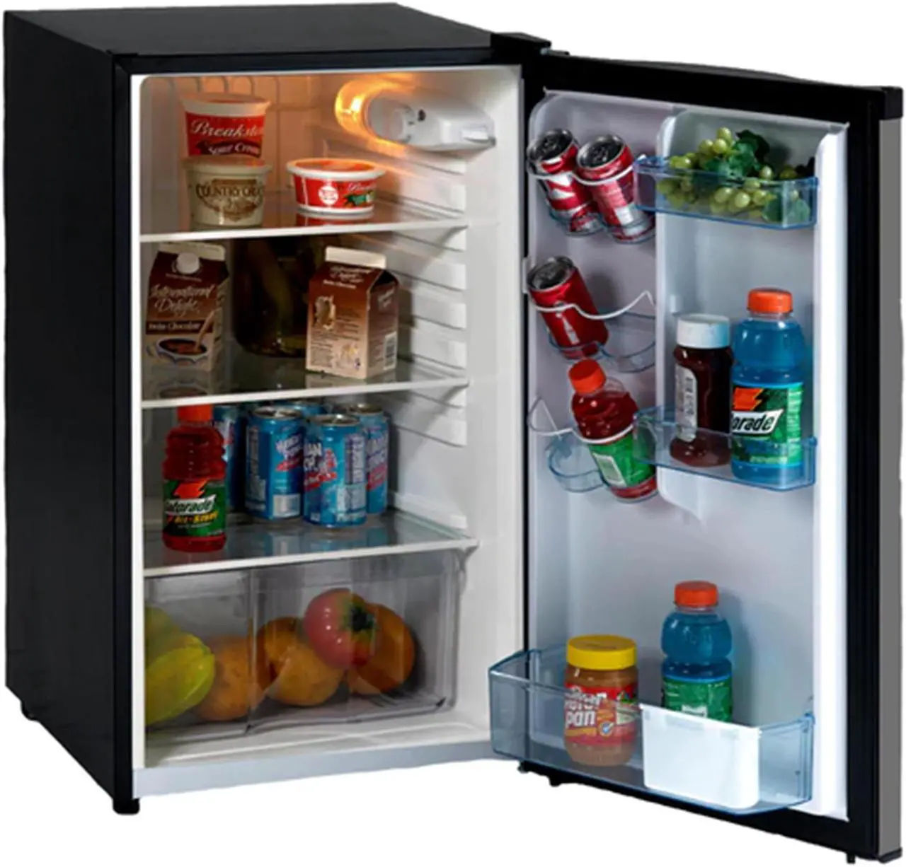 Alt view image 3 of 10 - Avanti AR4446B 4.4 Cubic Foot Counter High Mini Fridge & Freezer Combo, Black