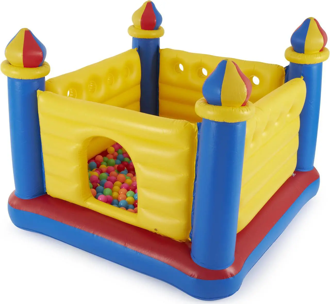 Alt view image 11 of 15 - Intex Inflatable Colorful Jump-O-Lene Castle Bounce House, for 2 Kids Ages 3-6