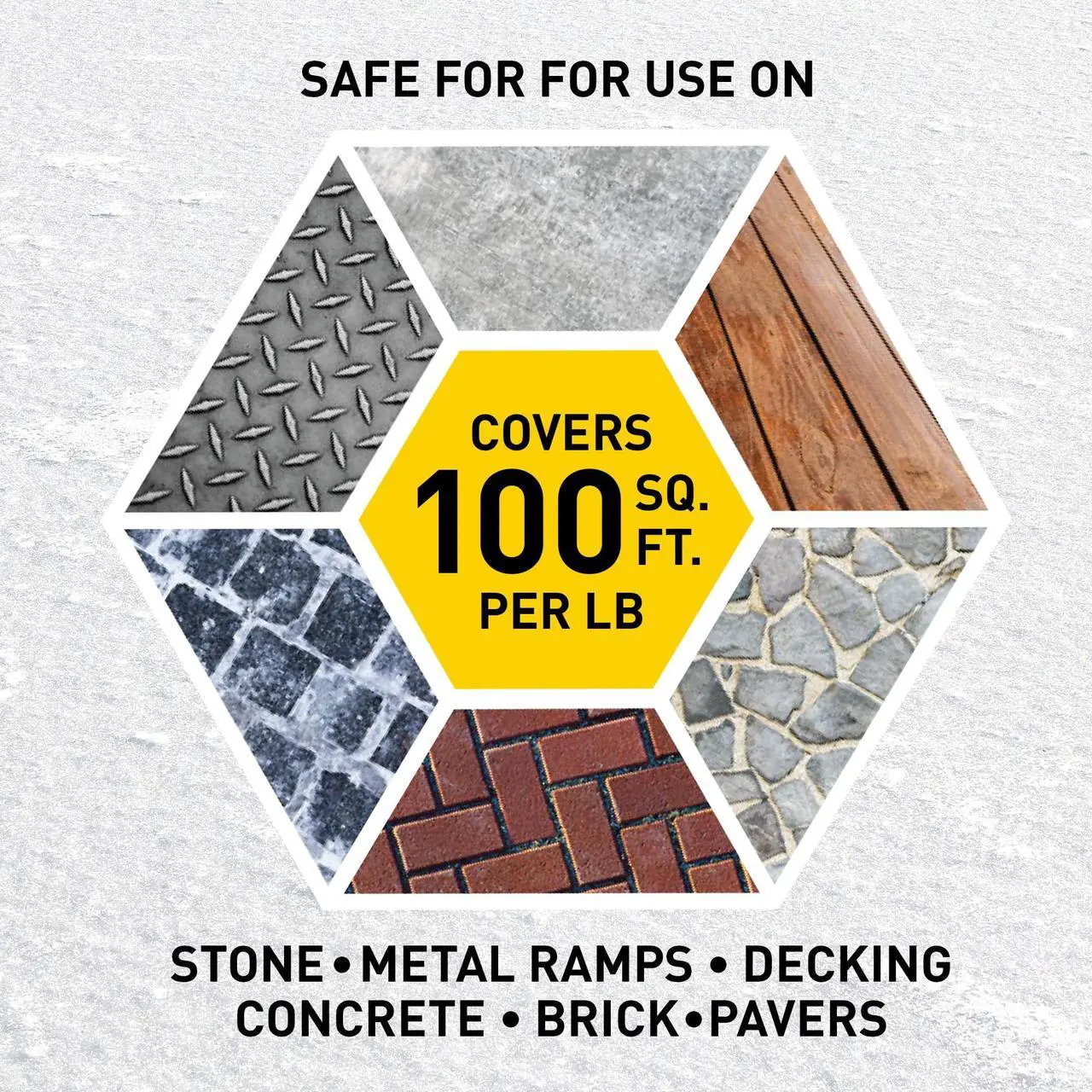 Alt view image 5 of 8 - Safe Paw Pet Friendly Concrete Safe Salt Free Ice Melt Pellets, 22 Lb Flexicube