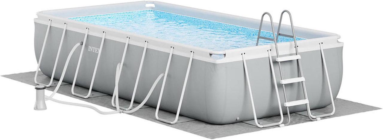 Alt view image 7 of 13 - Intex 16 Foot x 42 Inch Prism Frame Rectangular Above Ground Swimming Pool Set