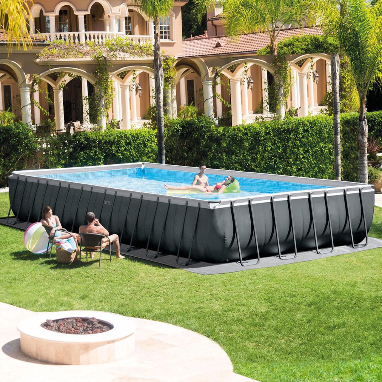 Alt view image 9 of 14 - Intex 32' x 16' x 52" Ultra XTR Rectangular Outdoor Swimming Pool Set with Pump