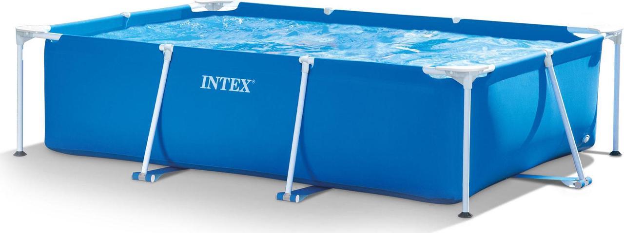 Intex 9.8' x 29.5" Rectangular Frame Above Ground Outdoor Backyard Swimming Pool