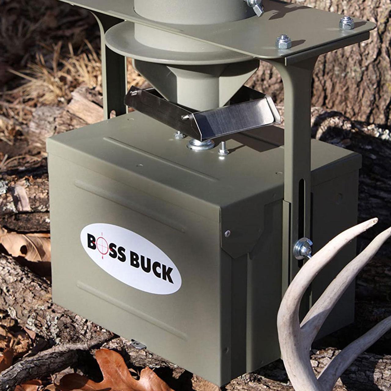 Alt view image 7 of 15 - Boss Buck BB-1.5BB 12V High Torque Motor Hunting Game Feeder Kit w/ Timer Holder