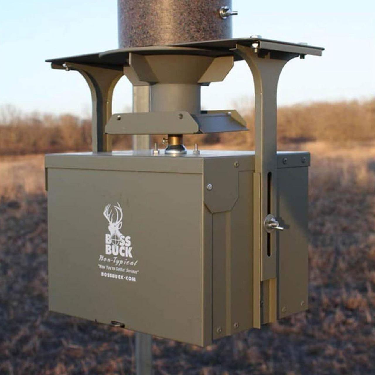 Alt view image 14 of 15 - Boss Buck BB-1.5BB 12V High Torque Motor Hunting Game Feeder Kit w/ Timer Holder