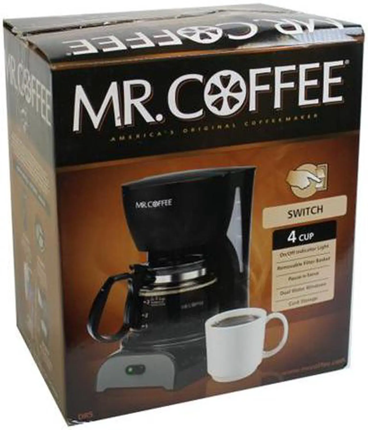 Alt view image 3 of 13 - MR.COFFEE DR5-NP 4-Cup Drip Coffeemaker - Black