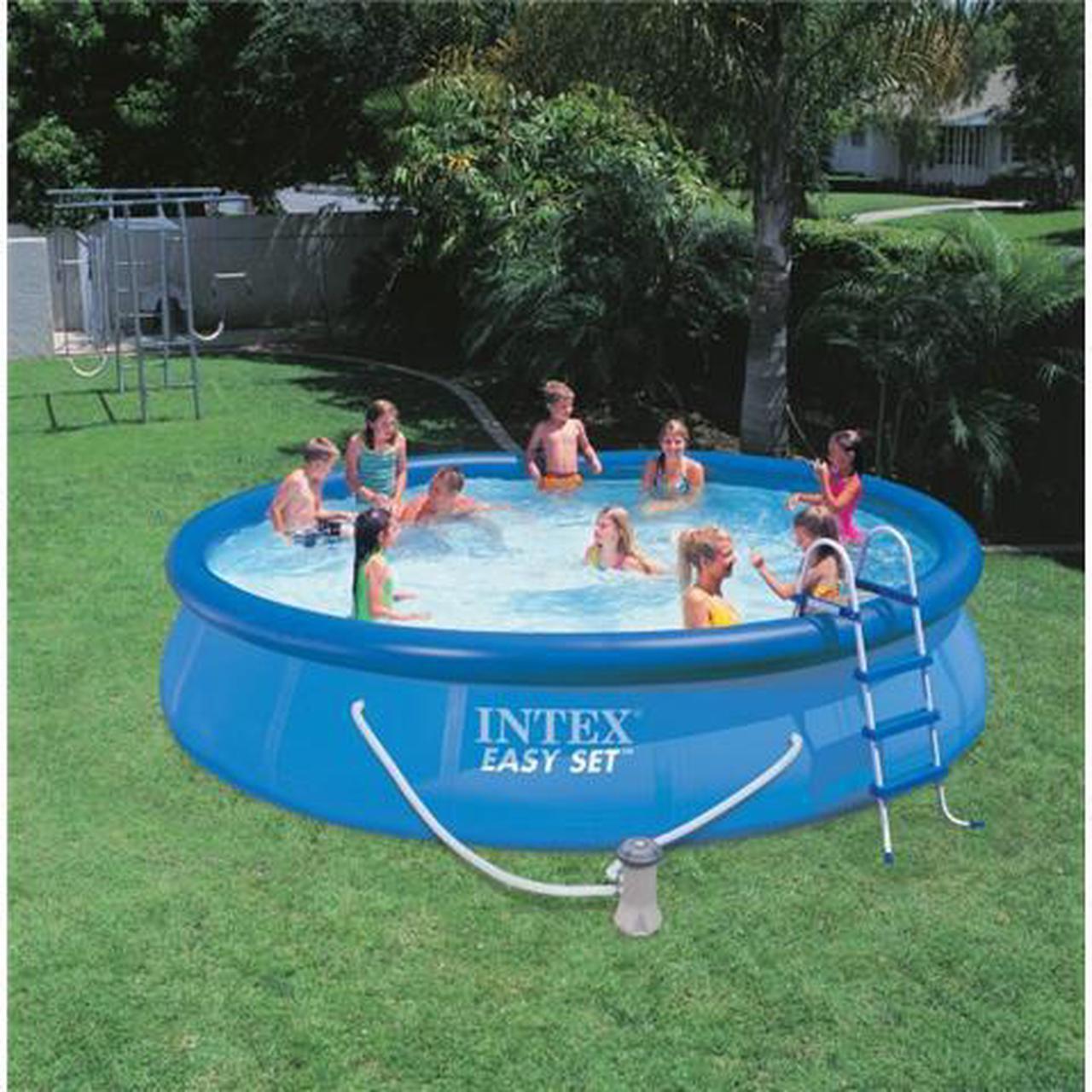 Main image of INTEX 15' x 36" Easy Set Swimming Pool Kit w/ 1000 GPH GFCI Filter Pump