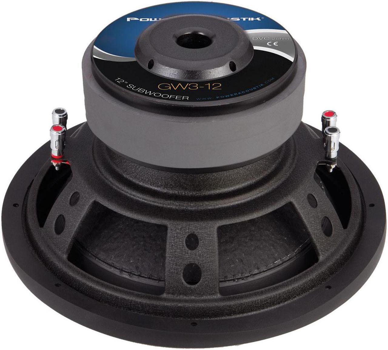 Alt view image 2 of 10 - New Power Acoustik GW3-12 12" 2500W Car Subwoofer Sub + Single Vented Sub Box