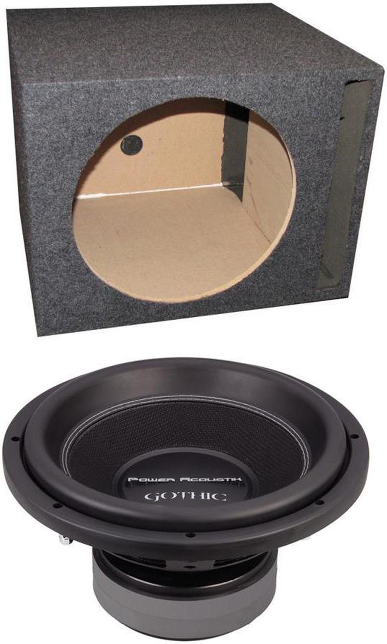Main image of New Power Acoustik GW3-12 12" 2500W Car Subwoofer Sub + Single Vented Sub Box
