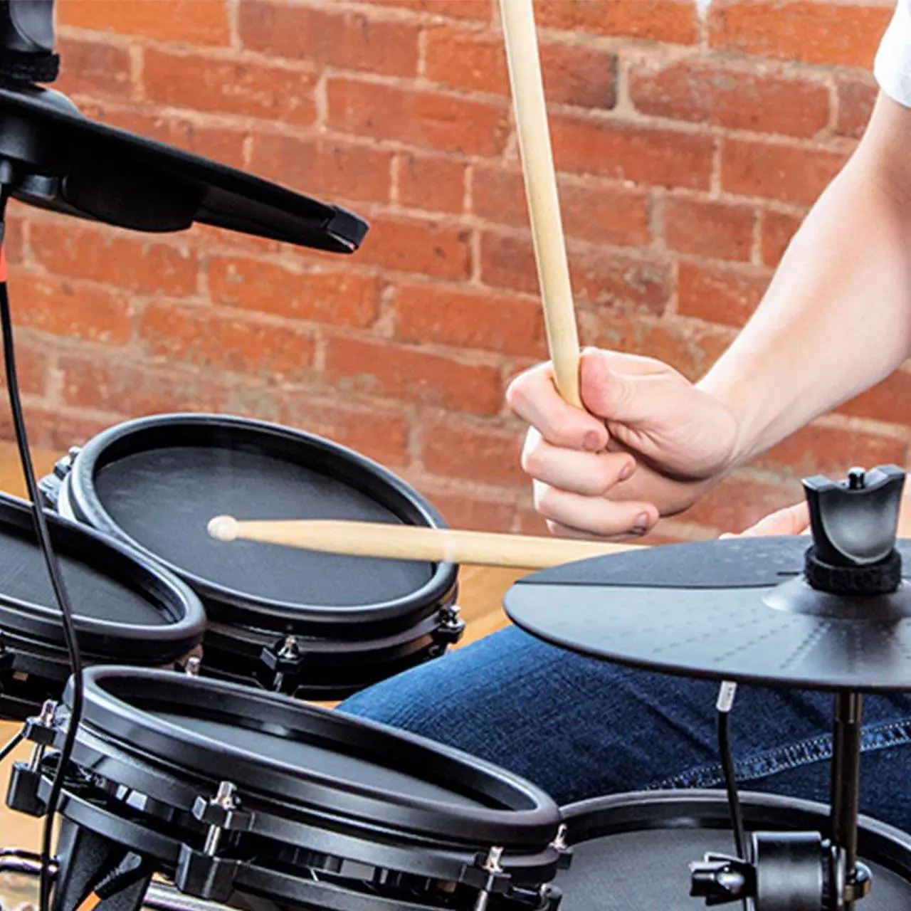 Alt view image 4 of 20 - Alesis Nitro Mesh 8-Piece Electronic Drum Set
