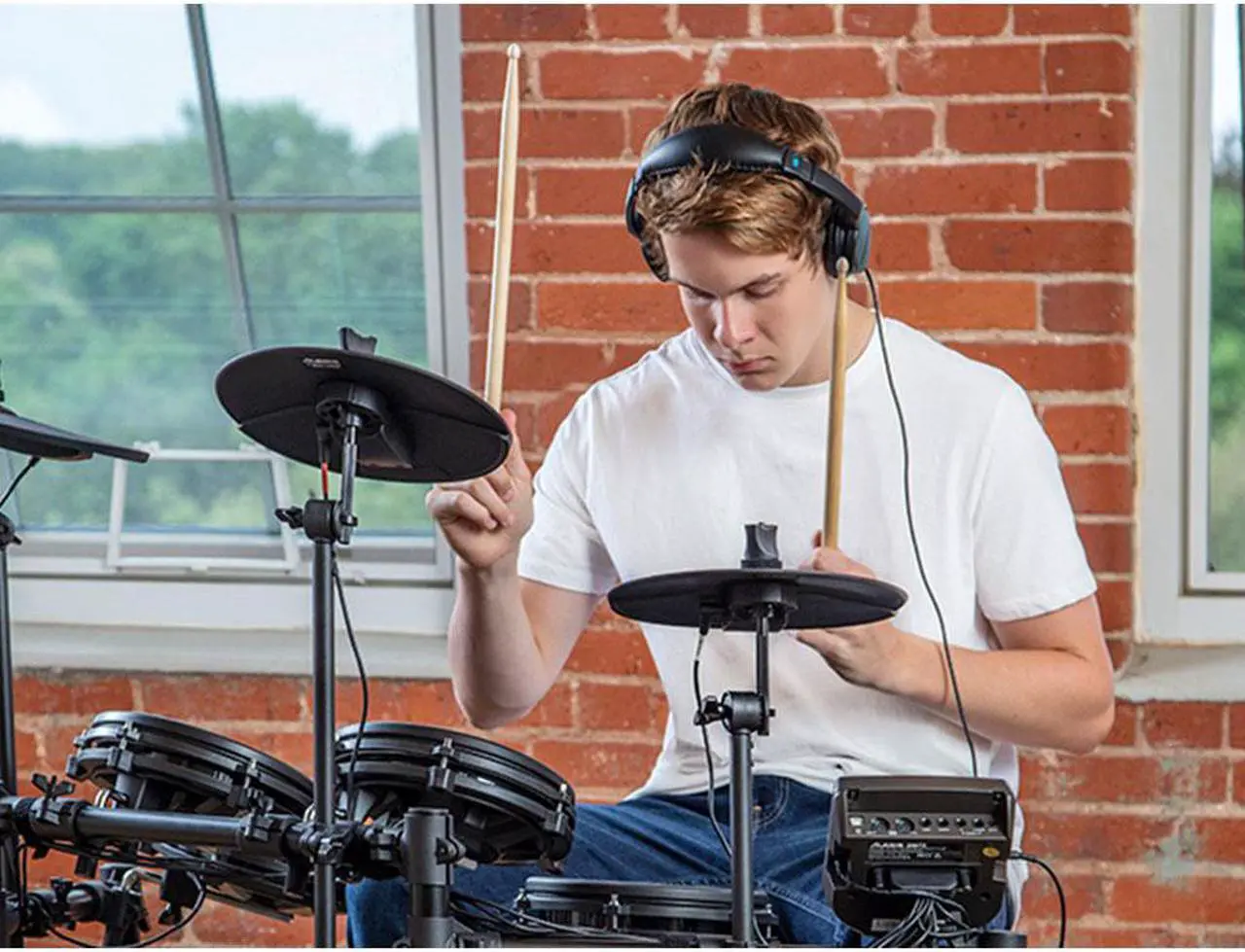 Alt view image 6 of 20 - Alesis Nitro Mesh 8-Piece Electronic Drum Set