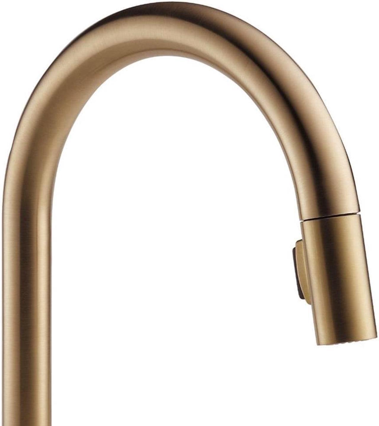 Alt view image 6 of 8 - Delta Single Pull Handle Kitchen Sink Faucet Tap, Champagne Bronze 9159-CZ-DST