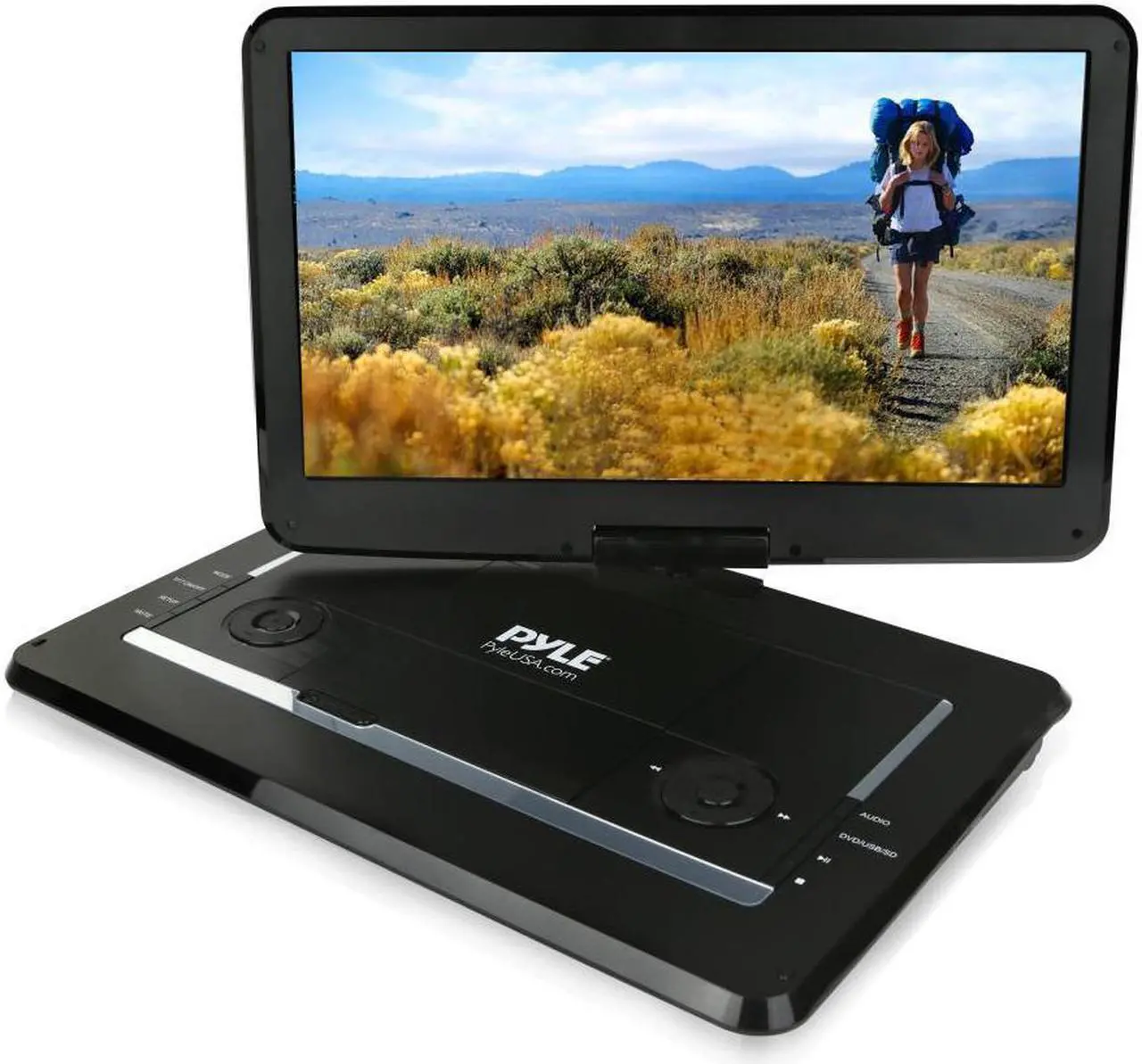Main image of Pyle PDV156BK 17.8" Portable Multimedia Disc Player,15.6" Display HD Widescreen Display, Built-in Rechargeable Battery, USB/SD Card Memory Readers