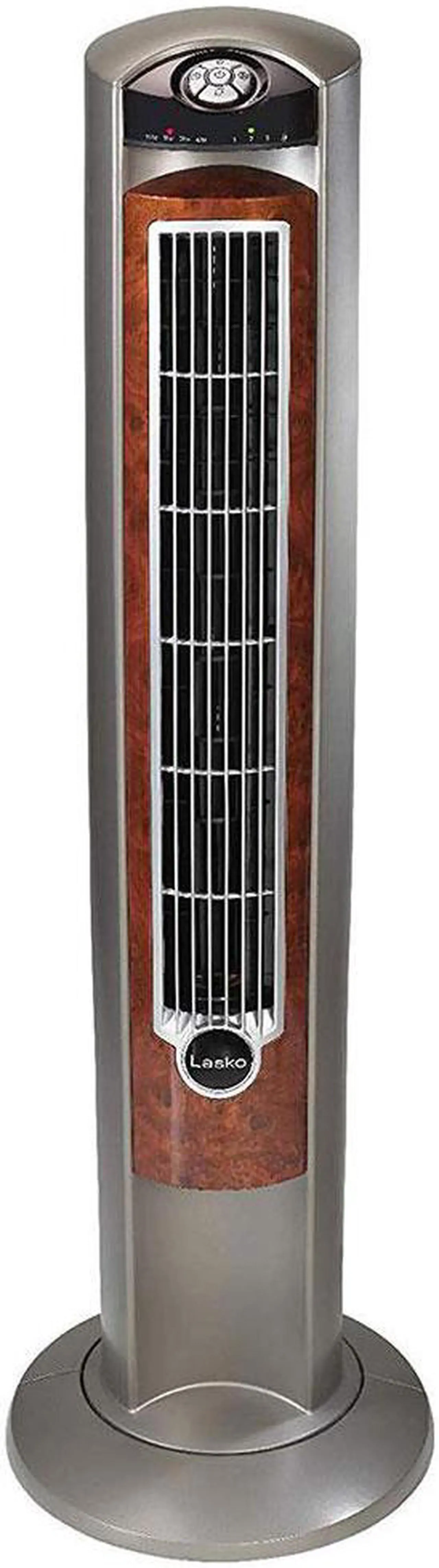 Alt view image 2 of 15 - Lasko 43" Wind Curve Nighttime Setting Tower Fan with Remote Control, Silverwood