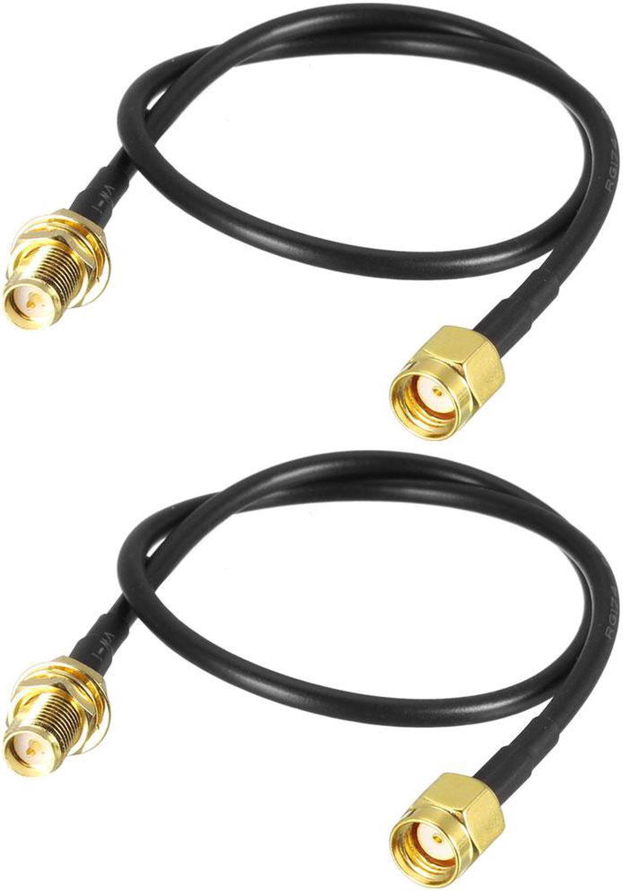 Antenna Extension Cable RP-SMA Male to RP-SMA Female Low Loss RG174 12 inch 2pcs