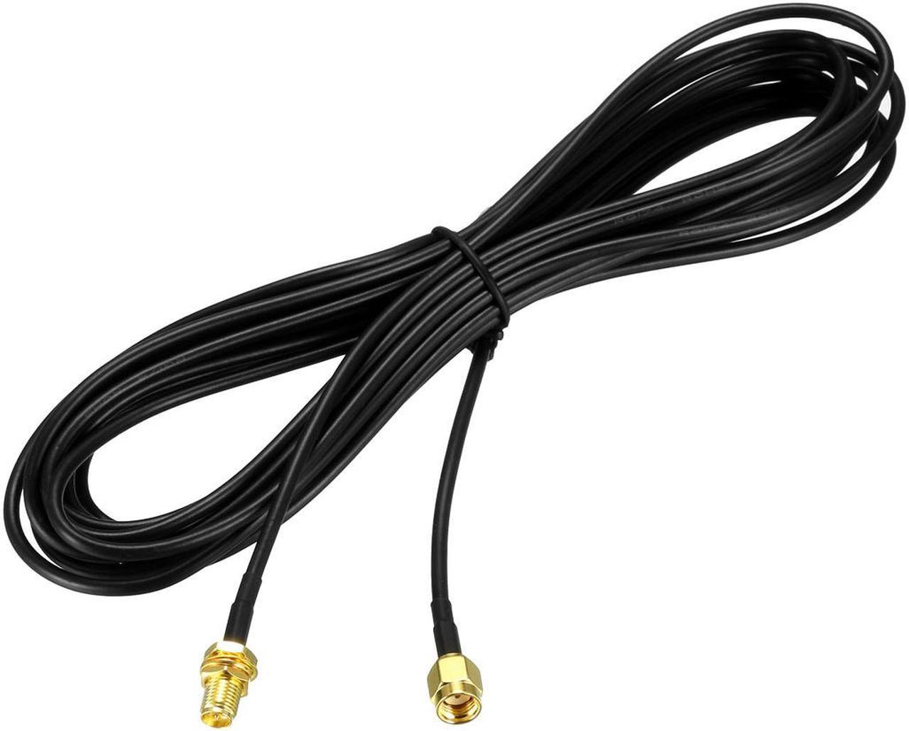 Antenna Extension Cable RP-SMA Male to RP-SMA Female Low Loss RG174 15 ft