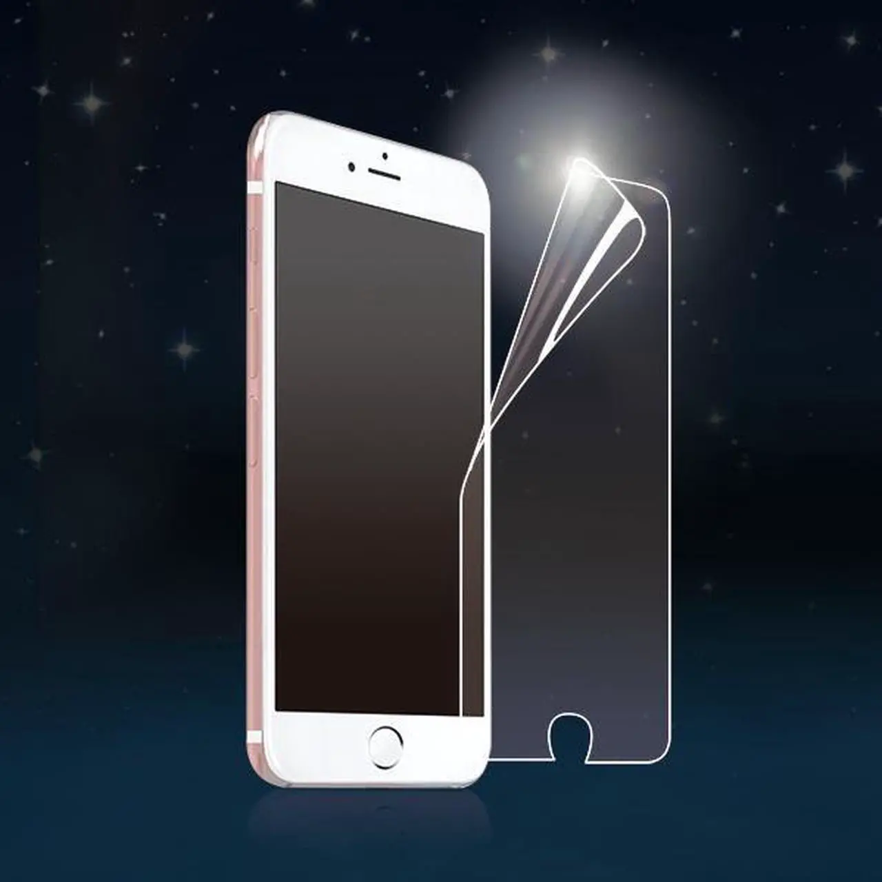 Alt view image 6 of 10 - PQI Protective Film for iPhone 6 / 6s - Glossy Blue Light Cut Model 6ZF010121R001A