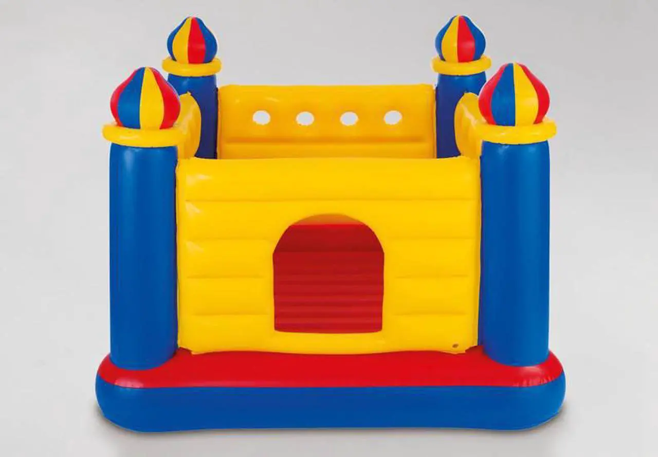 Alt view image 4 of 15 - Intex Inflatable Colorful Jump-O-Lene Castle Bounce House, for 2 Kids Ages 3-6